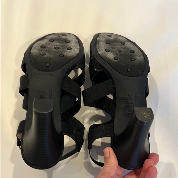 Life Stride Charlotte Black‎ Strappy 3" Bloack Heel Sandals Open Toe Size 7.5 - Picture 7 of 7